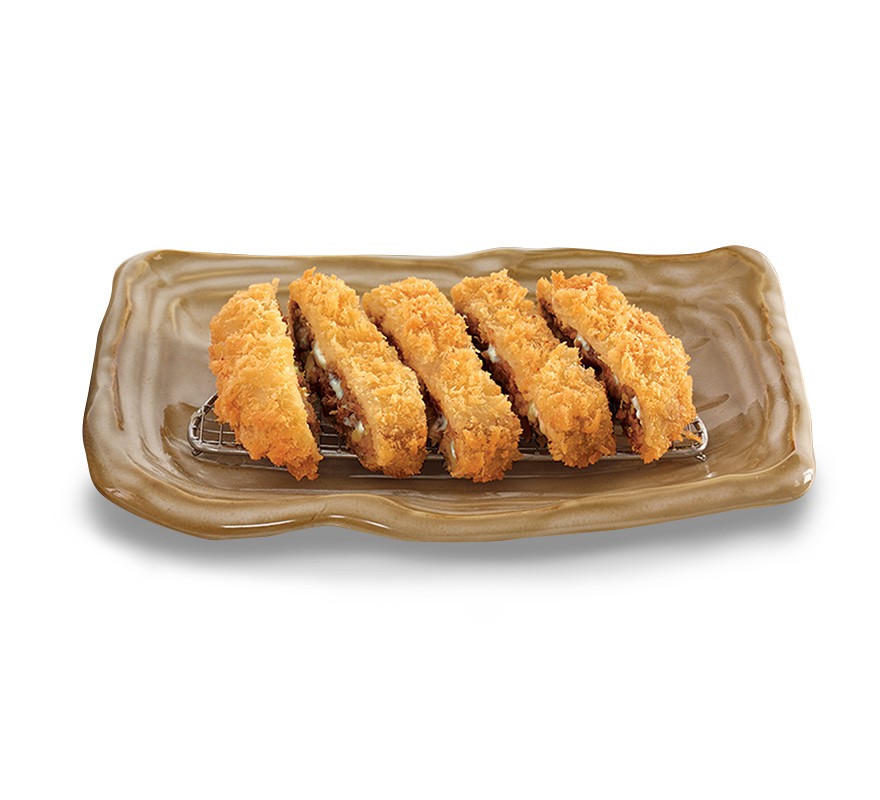 ชีสเบอร์เกอร์เนื้อชุบแป้งทอด(อาหารจานเดี่ยว)